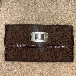 DKNYC Brown Logo Wallet